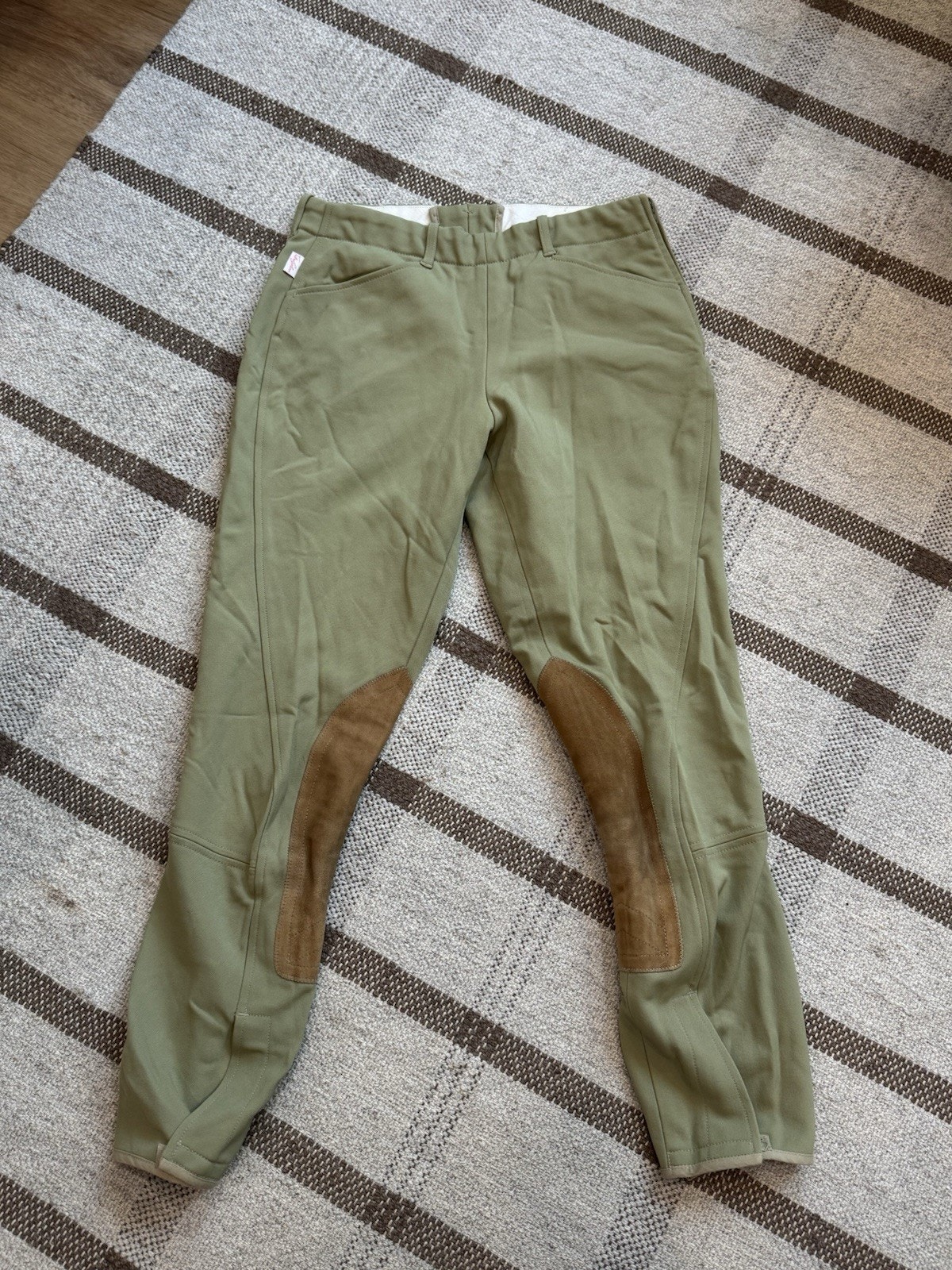Tailored Sportsman Breeches Trophy Hunter Women’s 28 Riding Pants Green Tan